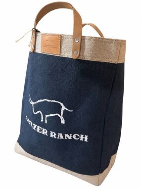 Apolis x Gozzer Ranch NWT Market Tote Bag | Leather Handles | Fair Trade
